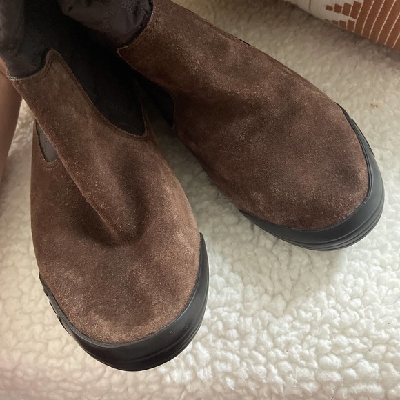Coach Talen Suede & Fur Quilted Snow Boots Brown - Picture 3 of 7